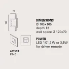Vierkante buitenwandlamp, gekleurd terracotta Square - Toscot Viadurini