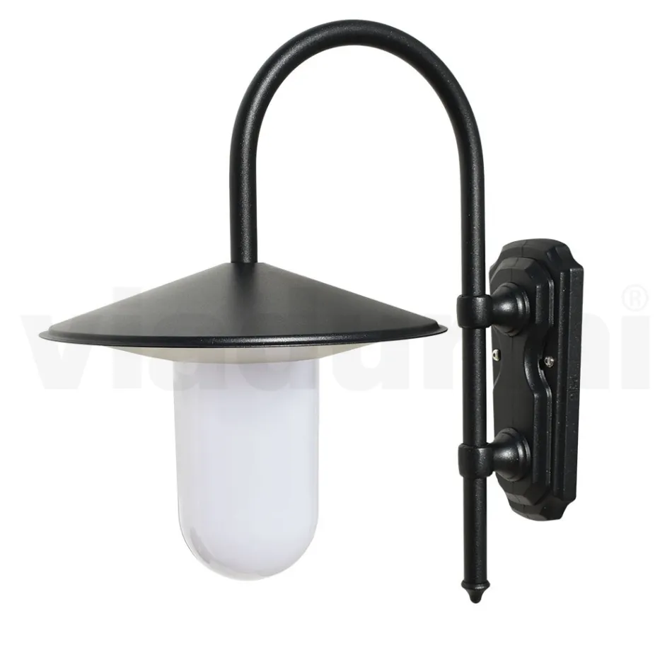 Vintage buitenwandlamp in antraciet aluminium gemaakt in Italië - Belen Viadurini