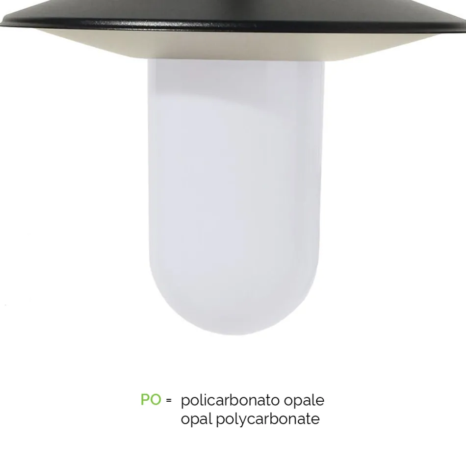 Vintage buitenwandlamp in antraciet aluminium gemaakt in Italië - Belen Viadurini