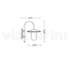 Vintage buitenwandlamp in antraciet aluminium gemaakt in Italië - Belen Viadurini