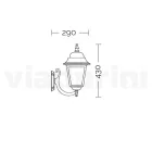 Tuinapplique in aluminium en transparant glas Made in Italy - Scintilla Viadurini