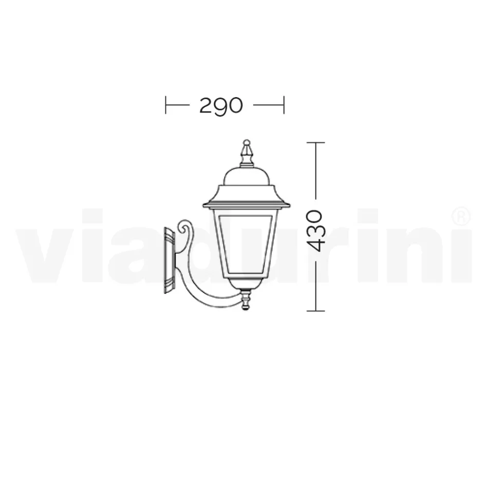 Tuinapplique in aluminium en transparant glas Made in Italy - Scintilla Viadurini