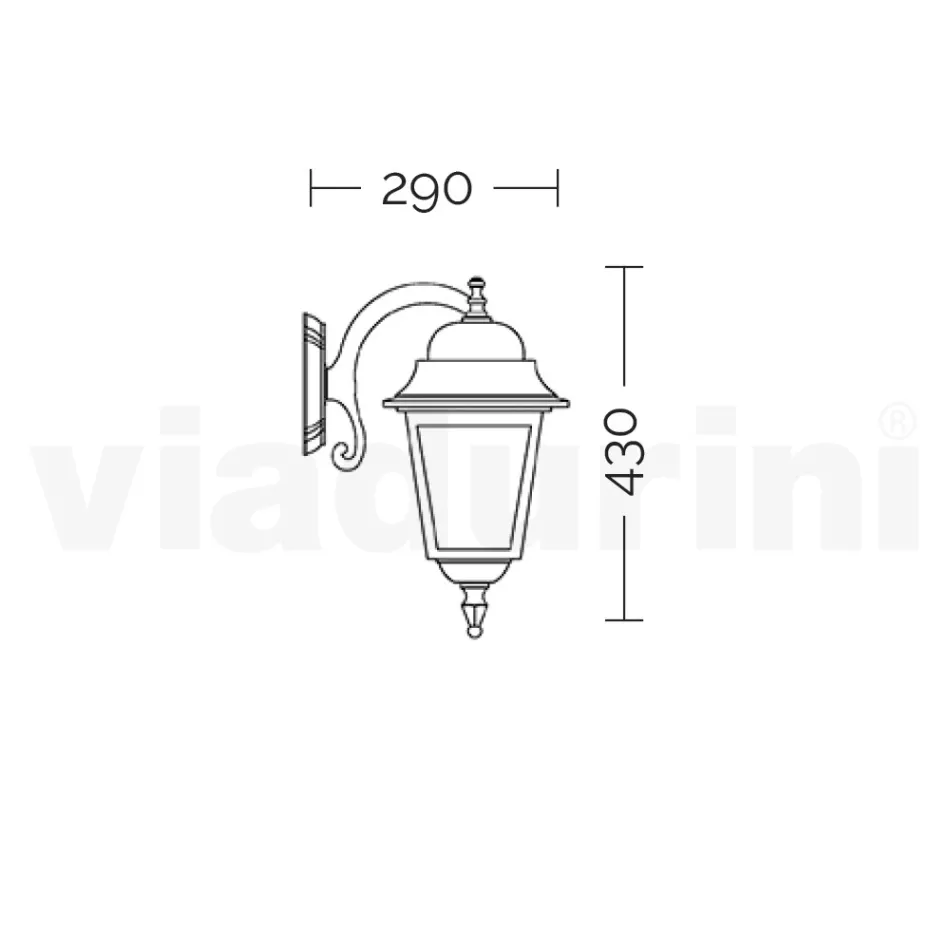 Tuinapplique in gezandstraald glas en aluminium, gemaakt in Italië - Scintilla Viadurini