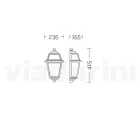 Buitenwandlamp in antraciet aluminium en glas Made in Italy - Elric Viadurini