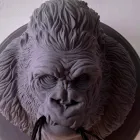 Wandlamp met 3 lichtpunten in Gorilla Keramiek Grijs of Wit Design - Rillago Viadurini