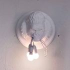 Wandlamp met 3 lichtpunten in Gorilla Keramiek Grijs of Wit Design - Rillago Viadurini