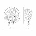 Wandlamp met 3 lichtpunten in Gorilla Keramiek Grijs of Wit Design - Rillago Viadurini