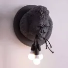 Wandlamp met 3 lichtpunten in Gorilla Keramiek Grijs of Wit Design - Rillago Viadurini