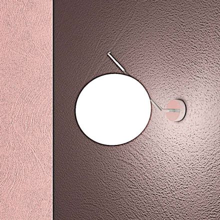 Handgeblazen Venetiaans Glazen Wandlamp - Sneeuw Viadurini