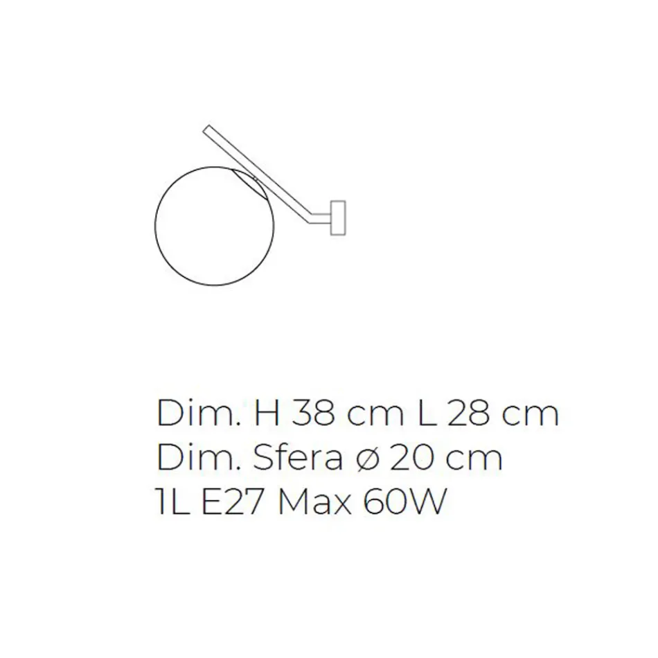 Handgeblazen Venetiaans Glazen Wandlamp - Sneeuw Viadurini