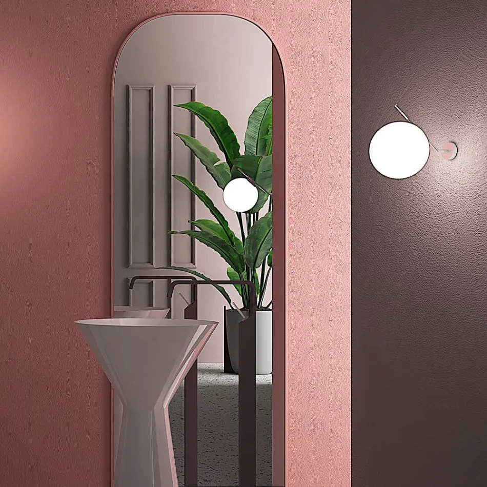 Handgeblazen Venetiaans Glazen Wandlamp - Sneeuw Viadurini