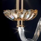 Wandlamp klassiek design in kristal en glas Fijn, 2 stuks Viadurini