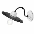 Lamp elegante witte keramische wand Ferroluce Potenza Viadurini