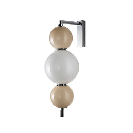 Grote wandlamp met drie lichtpunten in gelaagd glas, gemaakt in Italië - Lumira Viadurini