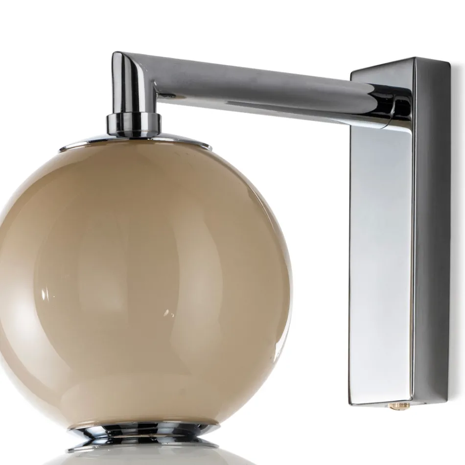 Grote wandlamp met drie lichtpunten in gelaagd glas, gemaakt in Italië - Lumira Viadurini