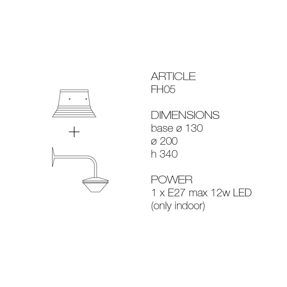 Wandlamp van aluminium en polyester gemaakt in Italië - Toscot Junction Viadurini