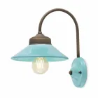 Verlichting in gekleurd keramiek en messing wand Alice Ferroluce Viadurini