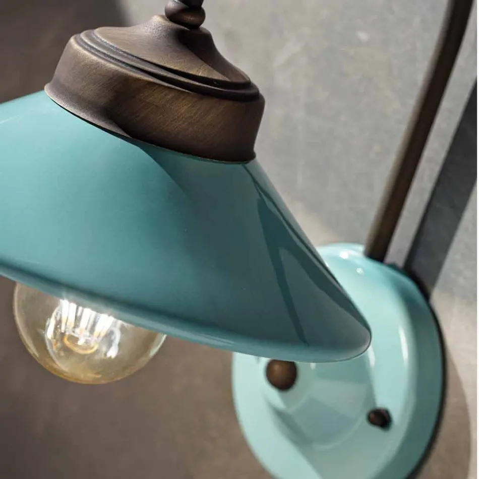 Verlichting in gekleurd keramiek en messing wand Alice Ferroluce Viadurini