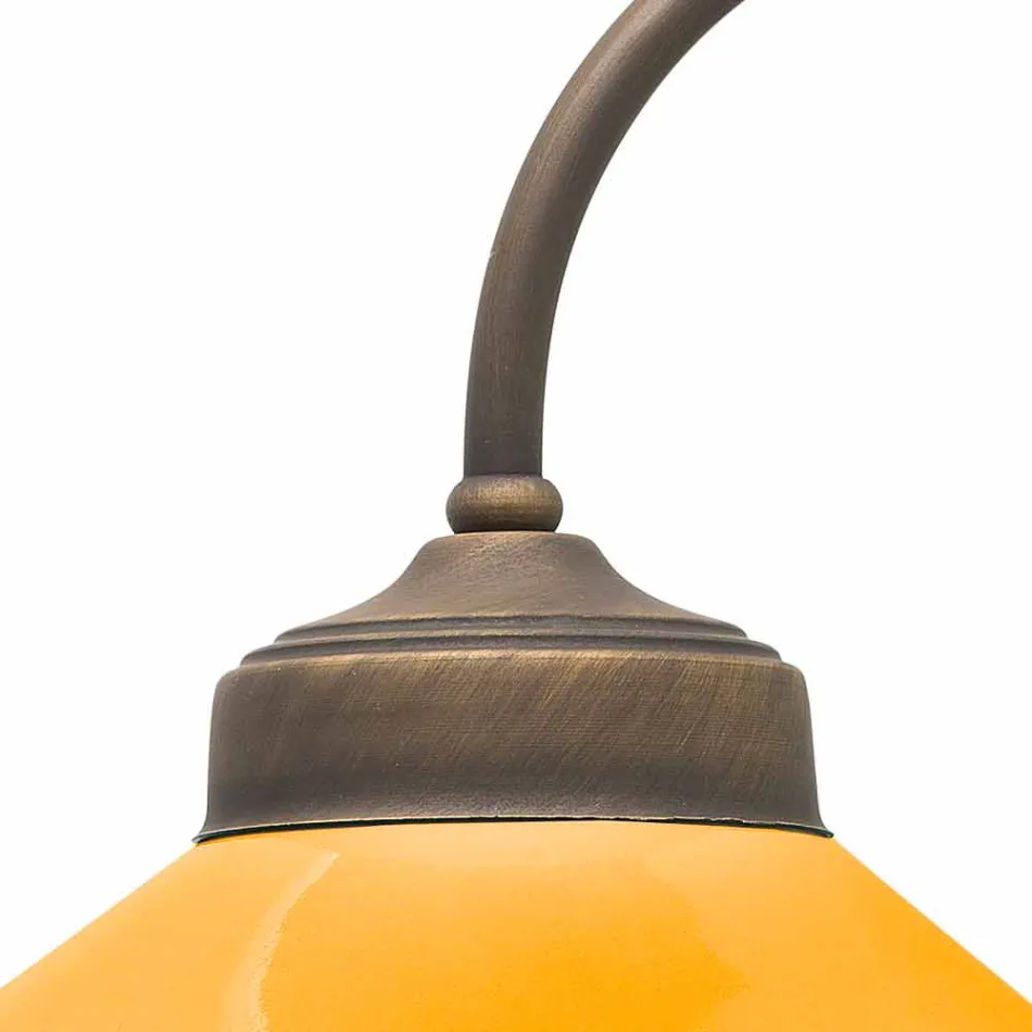 Verlichting in gekleurd keramiek en messing wand Alice Ferroluce Viadurini