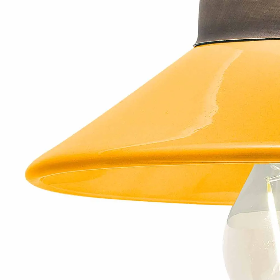 Verlichting in gekleurd keramiek en messing wand Alice Ferroluce Viadurini