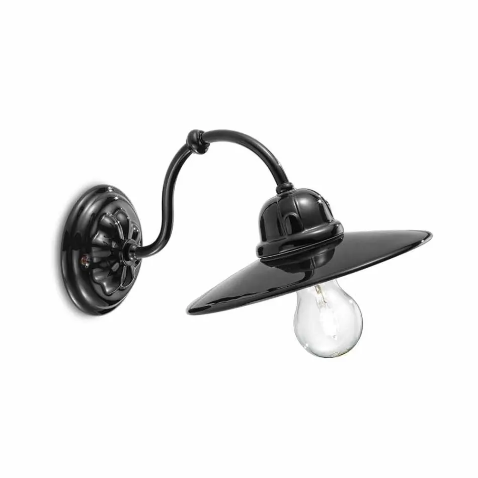 Lights in glanzend keramische wand Ferroluce Retro Viadurini