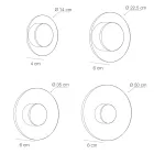 Nora - Metalen wandlamp met micro-gestippelde plexiglas diffuser Viadurini