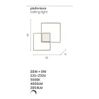 Modern - Formele goud geverfde metalen wandlamp met LED Viadurini