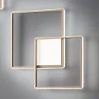 Modern - Formele goud geverfde metalen wandlamp met LED Viadurini