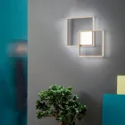 Modern - Formele goud geverfde metalen wandlamp met LED Viadurini