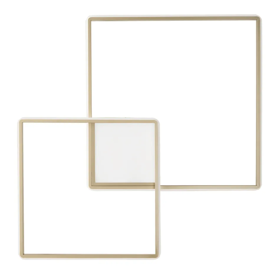 Modern - Formele goud geverfde metalen wandlamp met LED Viadurini