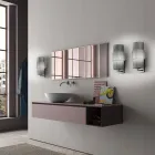 Wandkandelaar in handgeblazen glas in Venetië en metaal - Satomi Viadurini