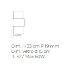 Wandkandelaar in handgeblazen glas in Venetië en metaal - Satomi Viadurini