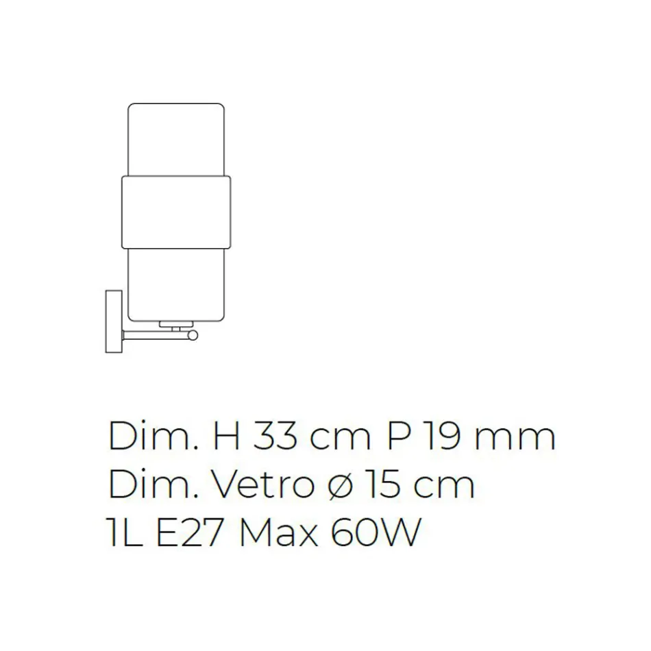Wandkandelaar in handgeblazen glas in Venetië en metaal - Satomi Viadurini
