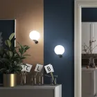 Modern Design Handgeblazen Venetiaans Glas Wandlamp - Moon Viadurini