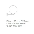 Modern Design Handgeblazen Venetiaans Glas Wandlamp - Moon Viadurini