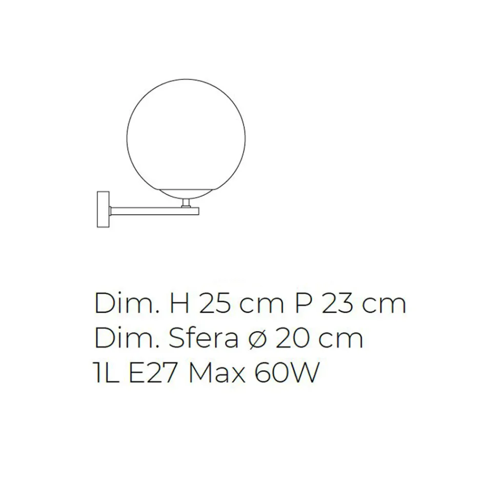 Modern Design Handgeblazen Venetiaans Glas Wandlamp - Moon Viadurini