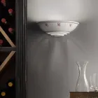 Lamp rustieke keramische wand ingericht met de hand Ferroluce Viadurini