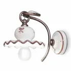 Lamp rustieke keramische wand ingericht Ferroluce Roma Viadurini