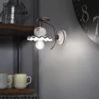 Lamp rustieke keramische wand ingericht Ferroluce Roma Viadurini