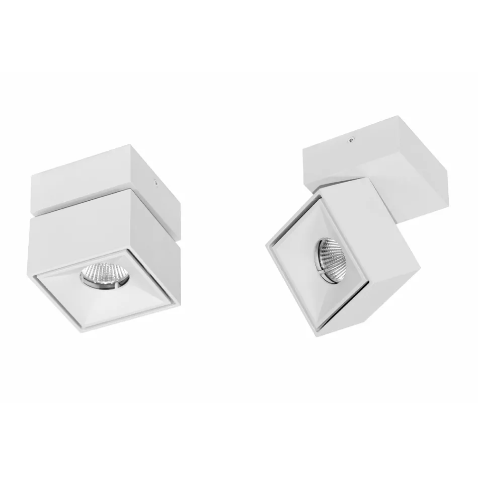 Decoratieve led-wandlamp in wit of zwart aluminium voor interieur - Vernon Viadurini