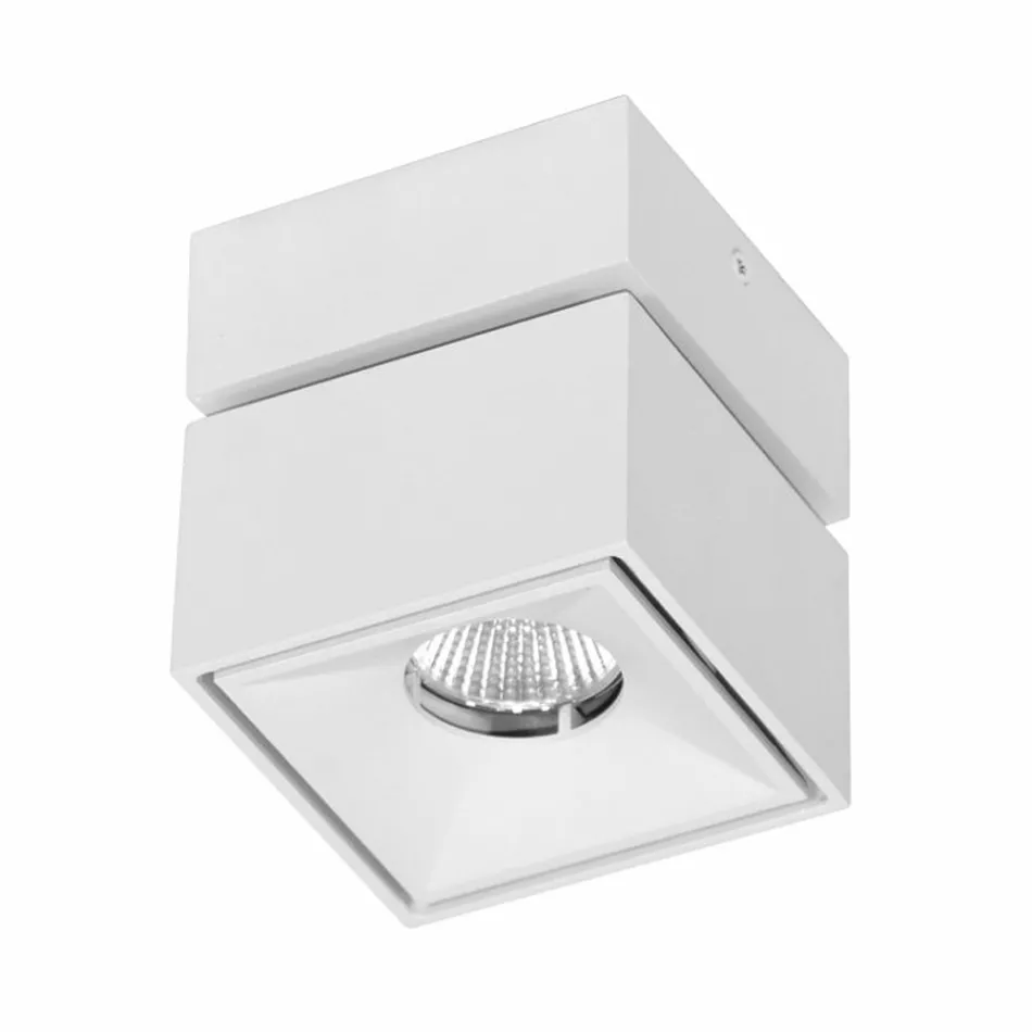 Decoratieve led-wandlamp in wit of zwart aluminium voor interieur - Vernon Viadurini