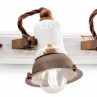 Applique ontwerp en drie spotlights keramiek en metallo Lacey Viadurini