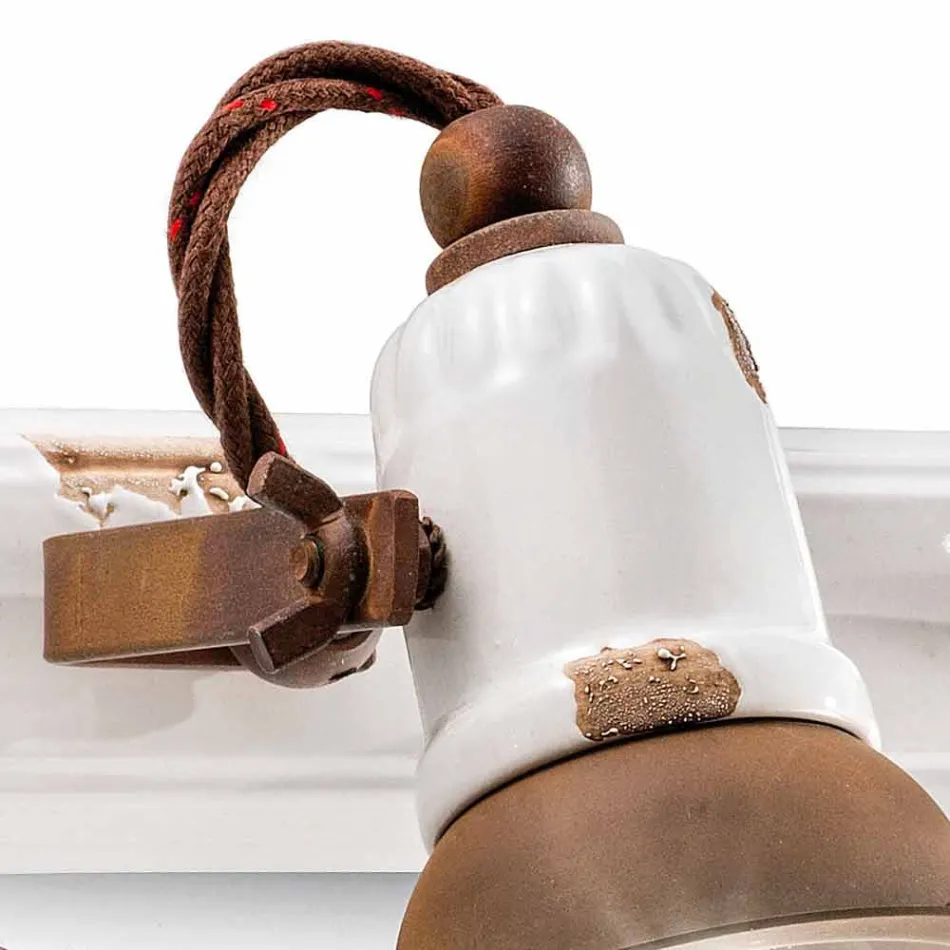 Applique ontwerp en drie spotlights keramiek en metallo Lacey Viadurini