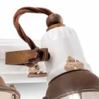 Applique ontwerp en drie spotlights keramiek en metallo Lacey Viadurini