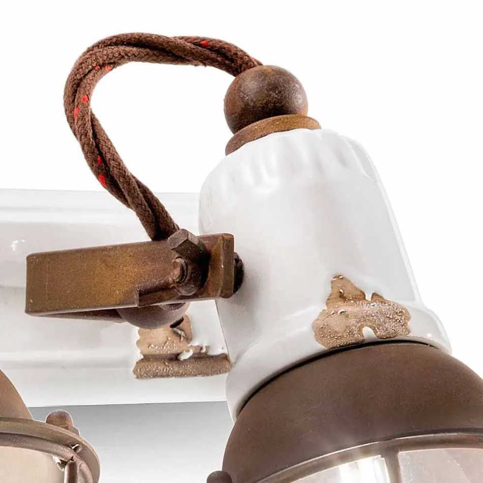 Applique ontwerp en drie spotlights keramiek en metallo Lacey Viadurini