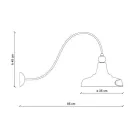 Industrieel design wandlamp van ijzer en keramiek met de hand gemaakt - Grunge Viadurini