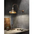 Industrieel design wandlamp van ijzer en keramiek met de hand gemaakt - Grunge Viadurini