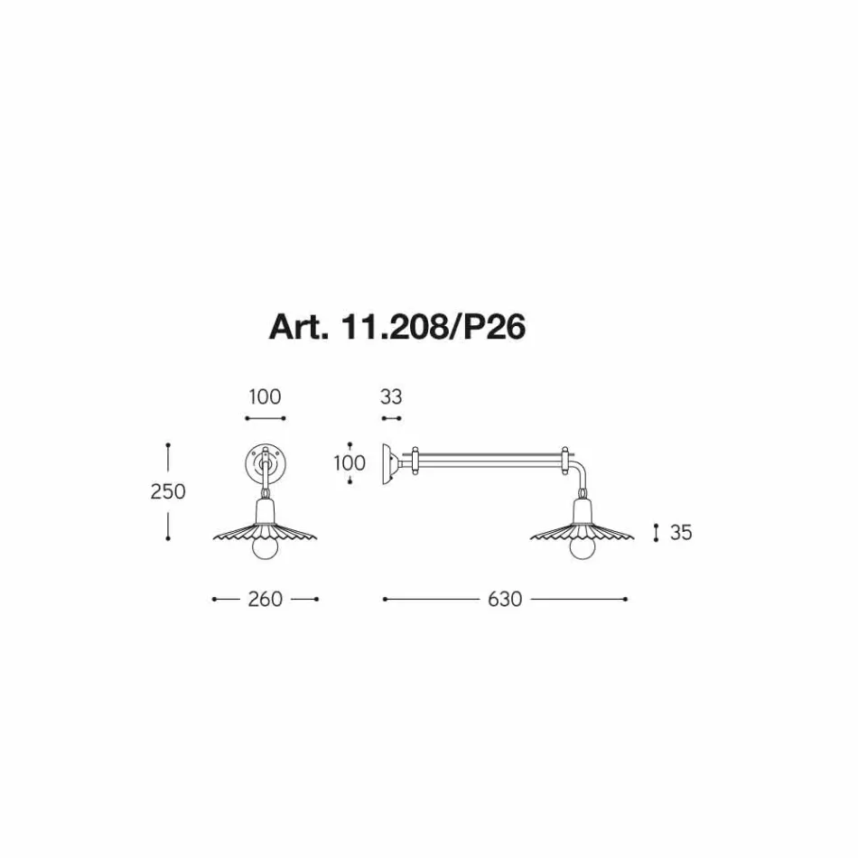 Muur modern design, Civetta door Aldo Bernardi online Viadurini