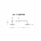 Muur modern design, Civetta door Aldo Bernardi online Viadurini