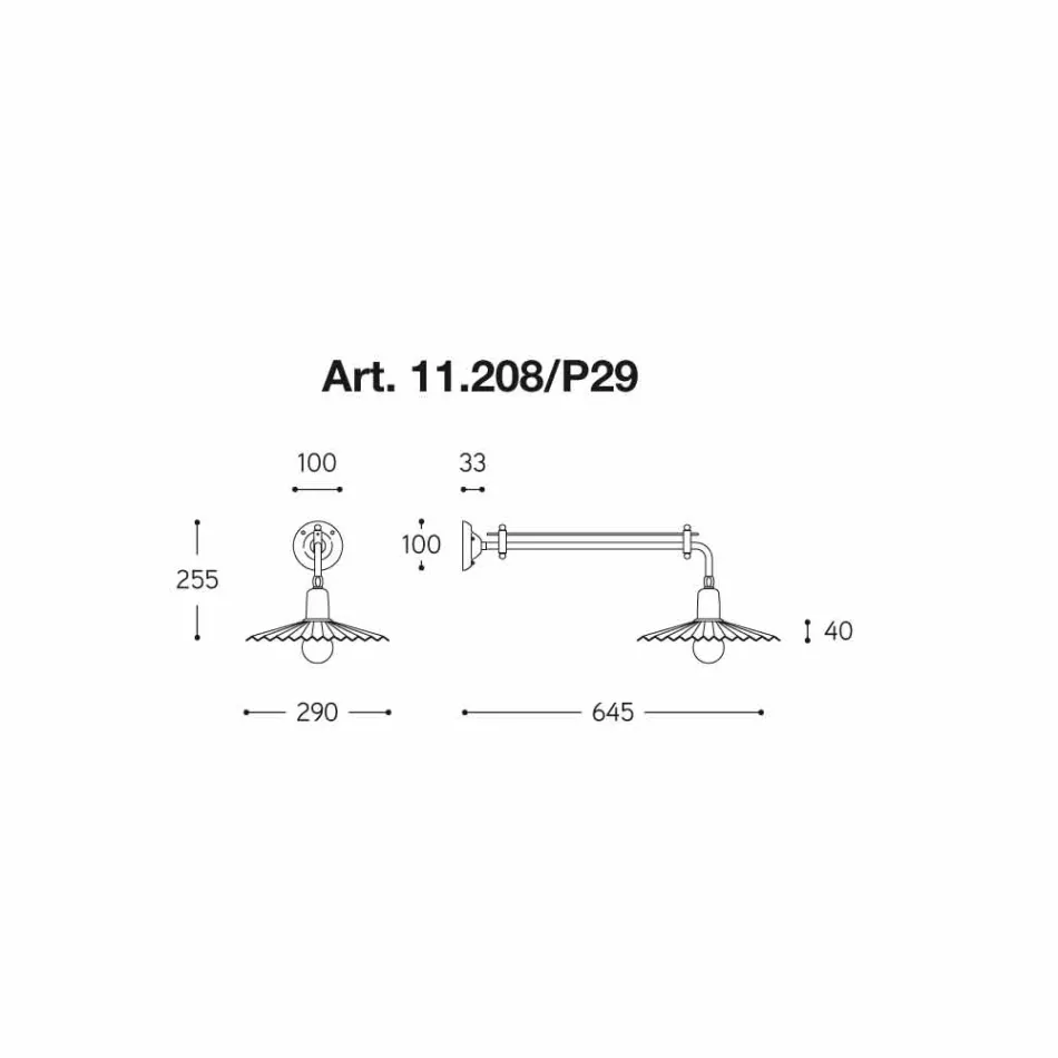 Muur modern design, Civetta door Aldo Bernardi online Viadurini